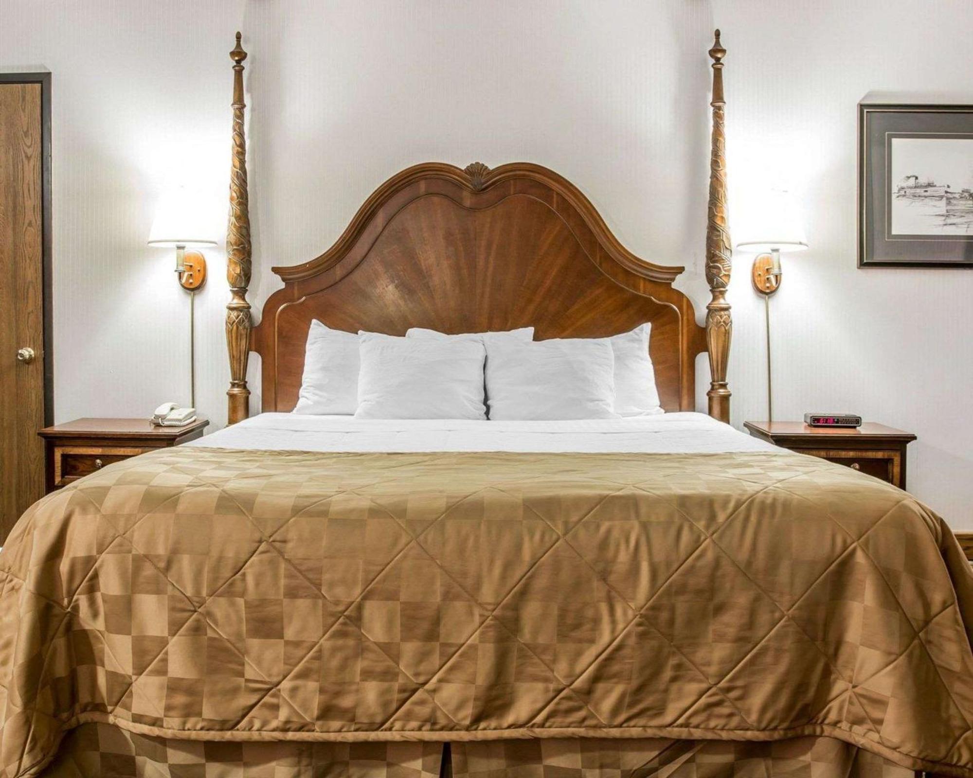 Pokój z łóżkiem typu king-size i widokiem na jezioro,