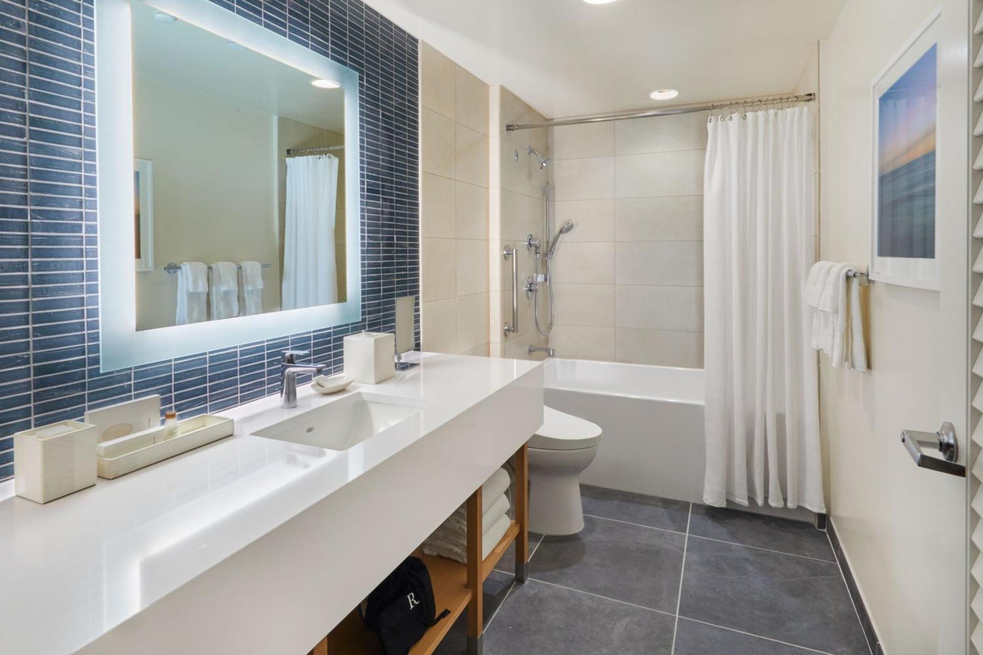 One-Bedroom King Suite Sofa Bed Mountain View Mobility Accessible Tub