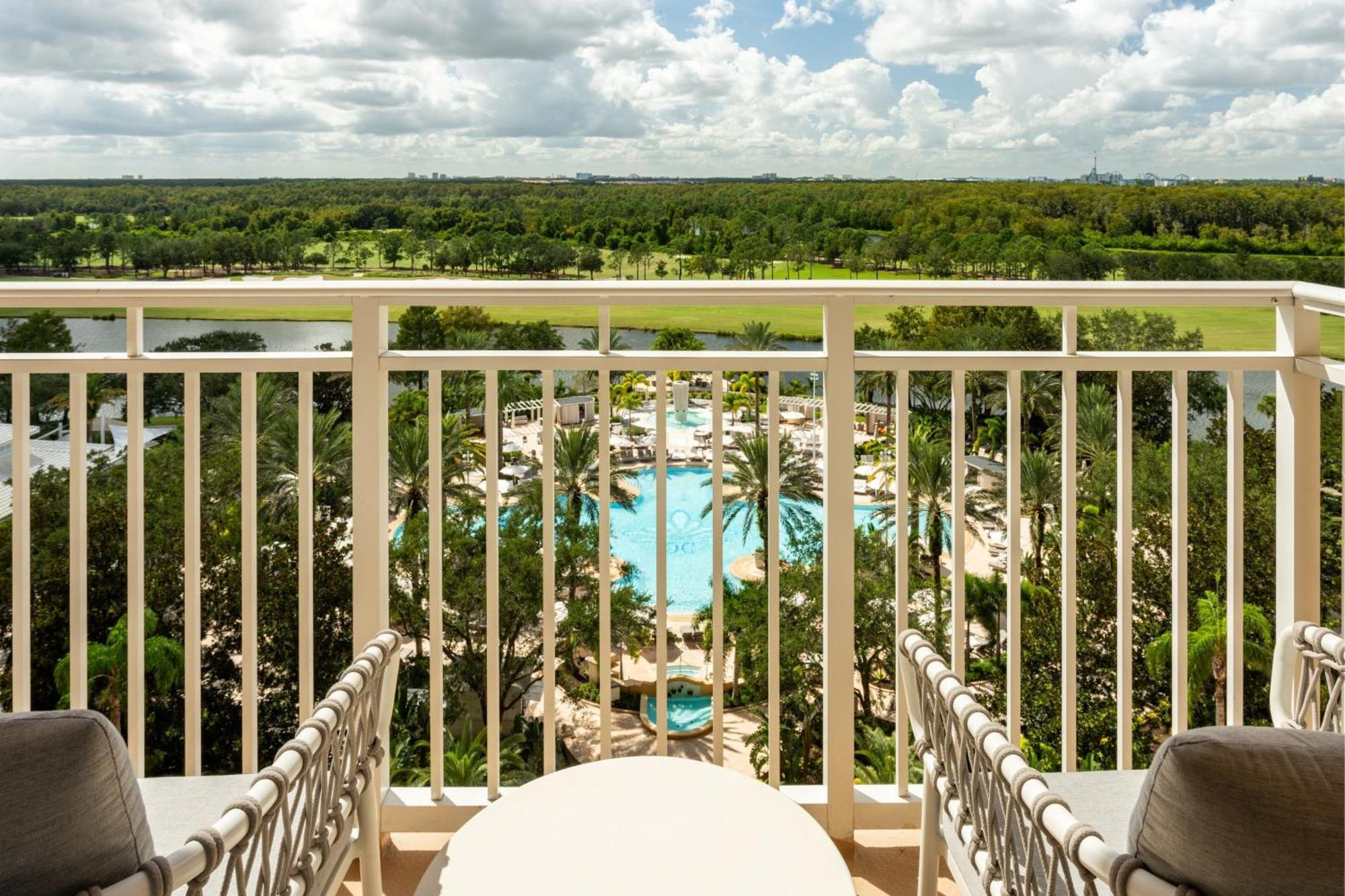 2 Queen Beds Lakefront View Pool View Hearing Accessible Guest Room
