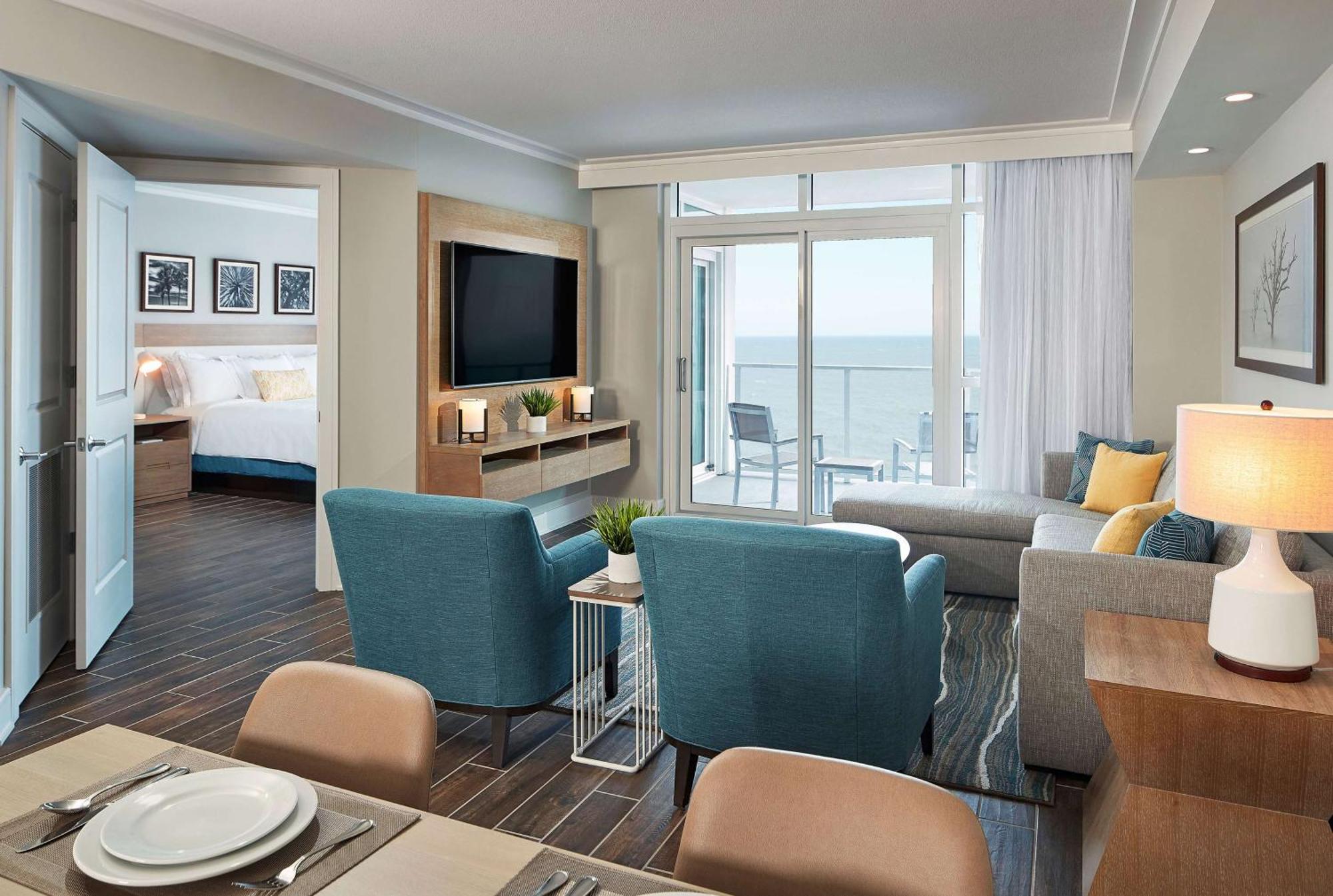 Two-Bedroom Oceanfront Suite One King Bed Two Queen Beds