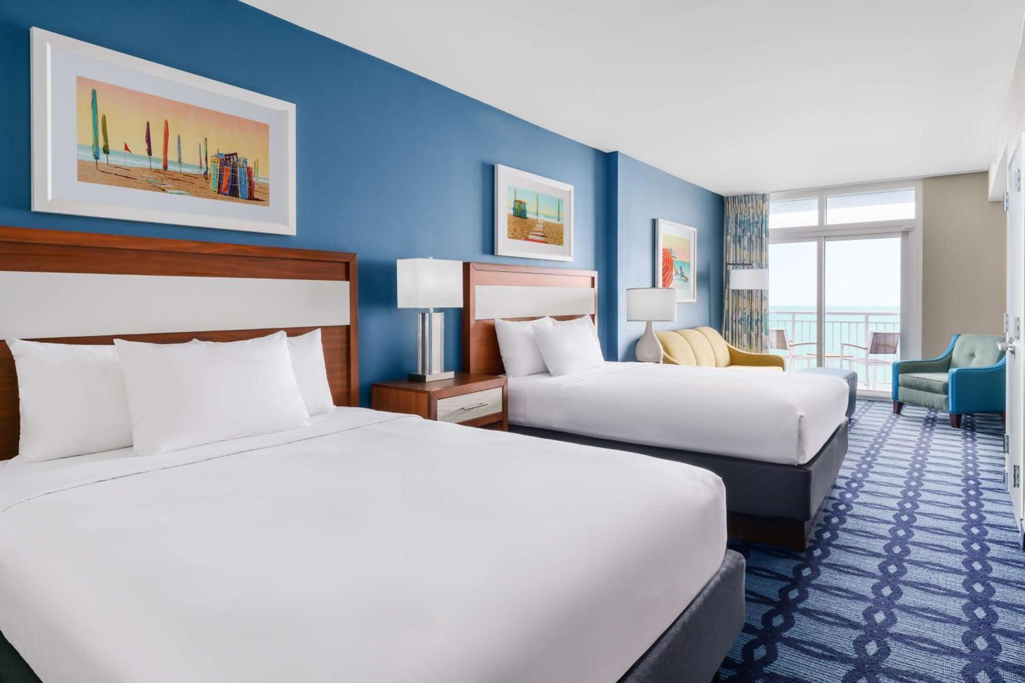 Queen Room Bath Tub Ocean View Mobility Accessible or Non-Smoking