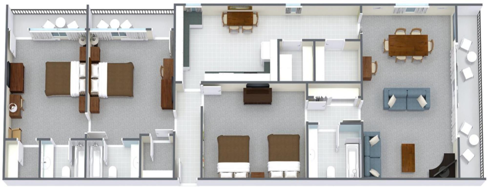 Three-Bedroom Ocean Front Penthouse-T12