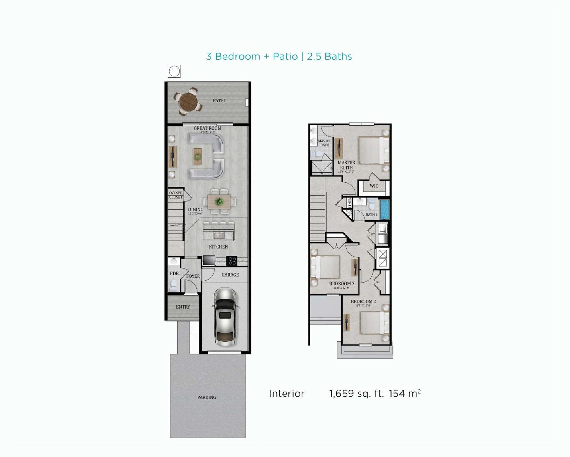 Three-Bedroom Townhouse