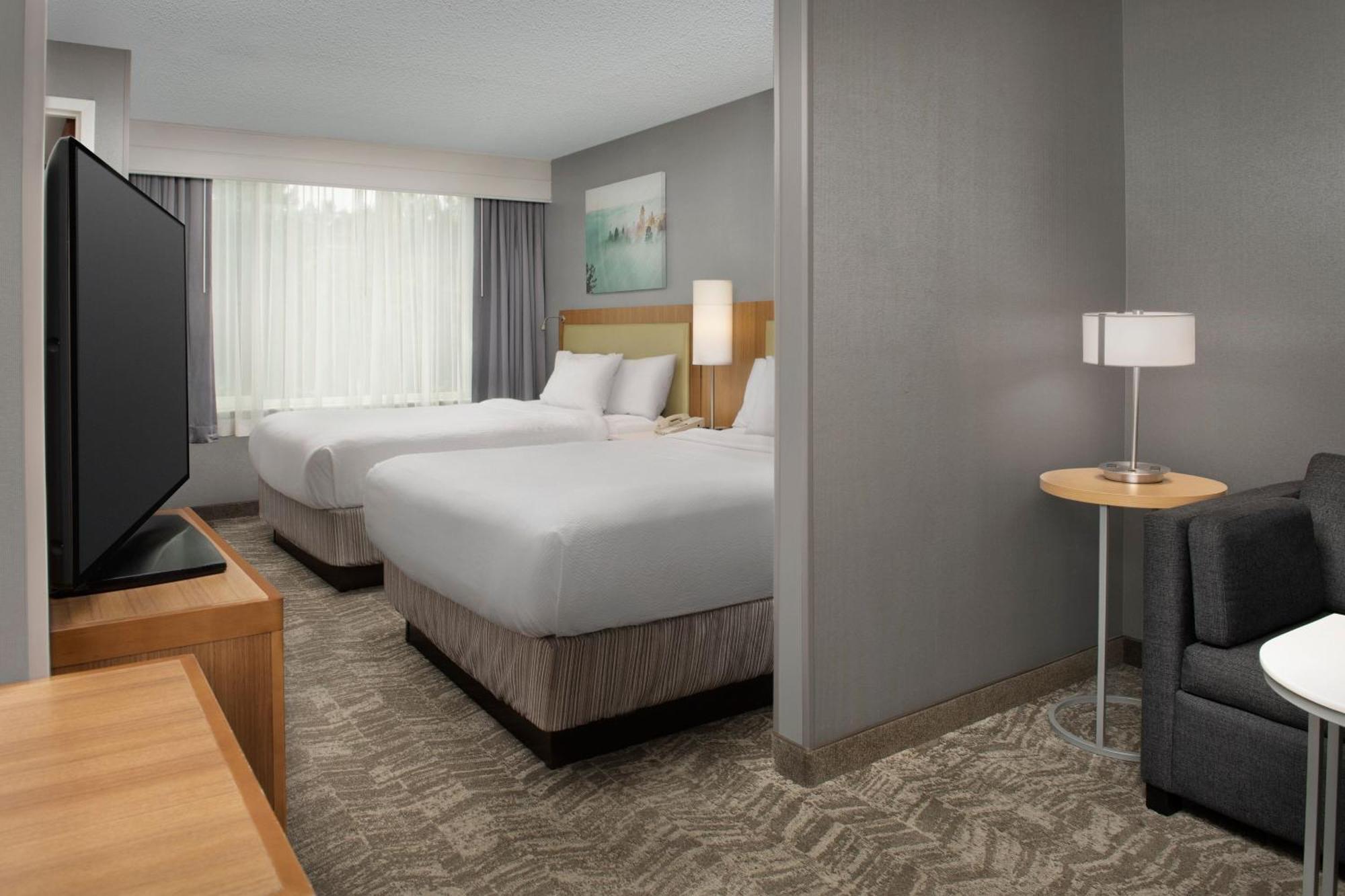 Queen Suite Two Queen Beds Roll Shower Sofa Bed Mobility Access or Hearing Accessible