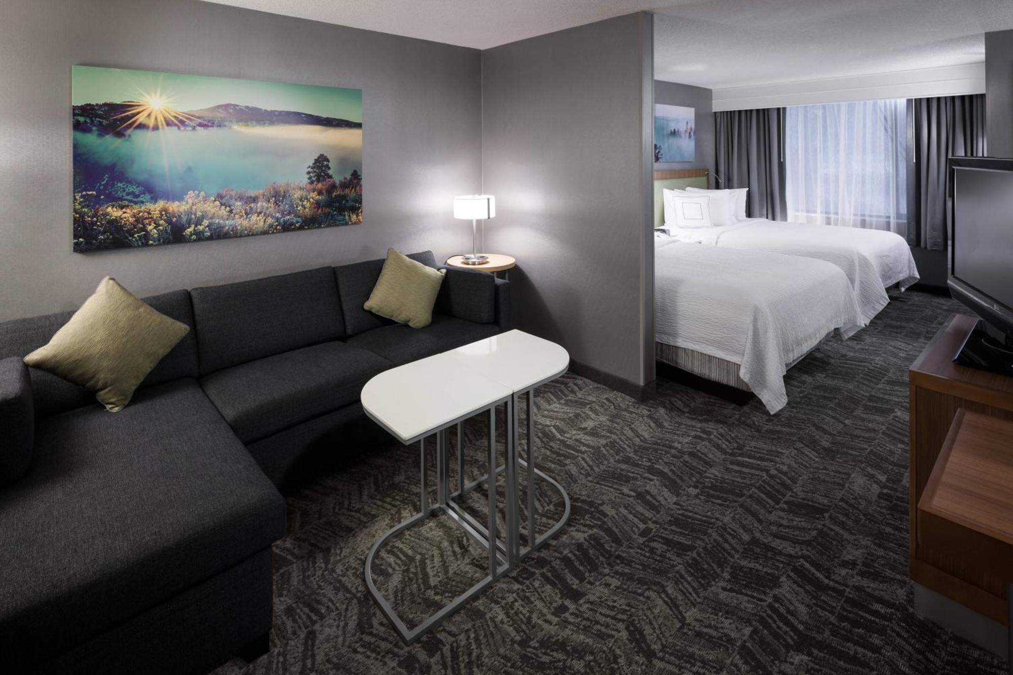 Queen Suite Two Queen Beds Roll Shower Sofa Bed Mobility Access or Hearing Accessible