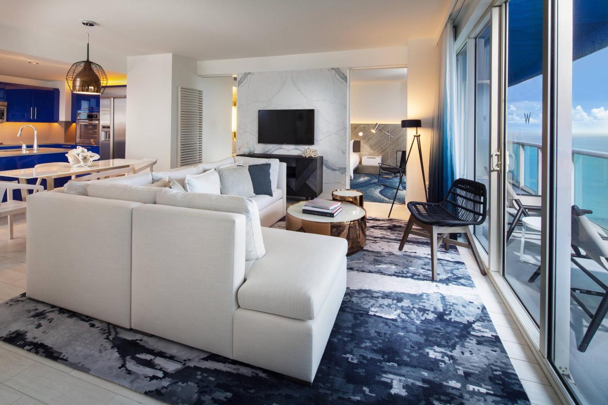 Supreme Two-Bedroom Residential Suite Ocean View Balcony Mobility or Hearing Accessible Roll Shower