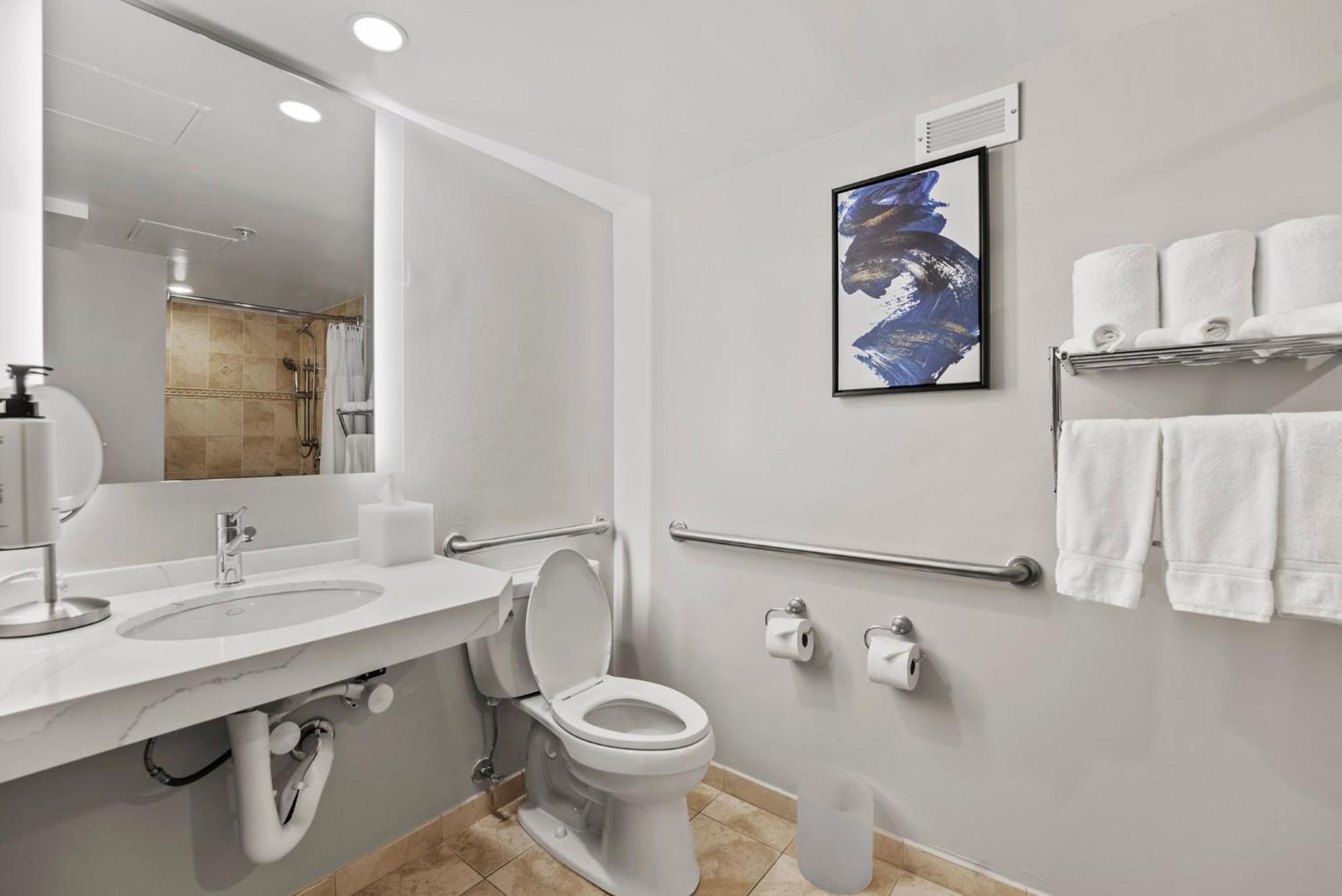 Standard King Room Mobility Accessible Roll Shower