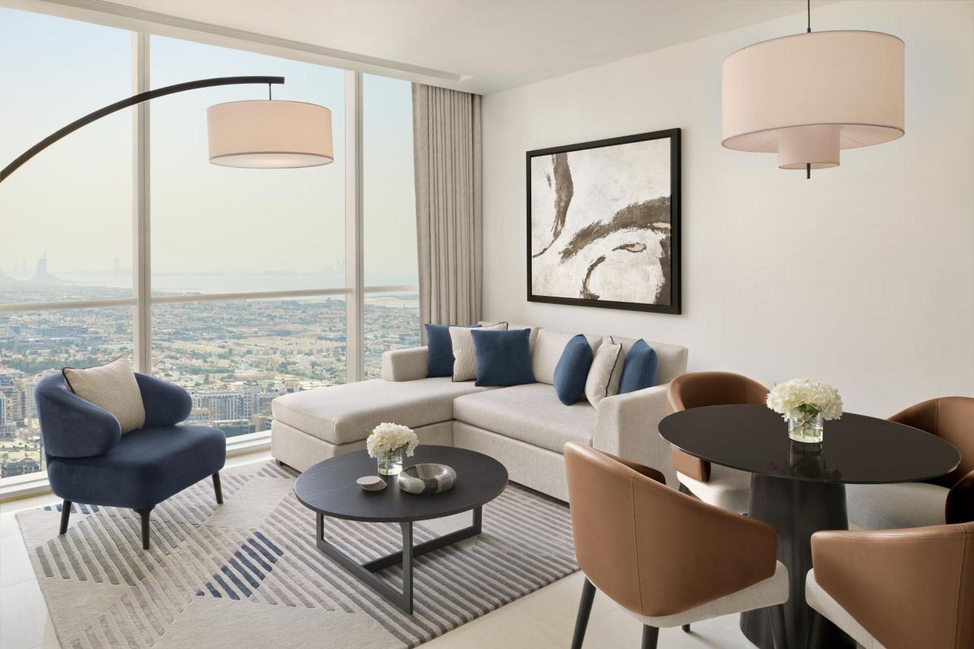 Apartament z 2 sypialniami i widokiem na panoramę miasta