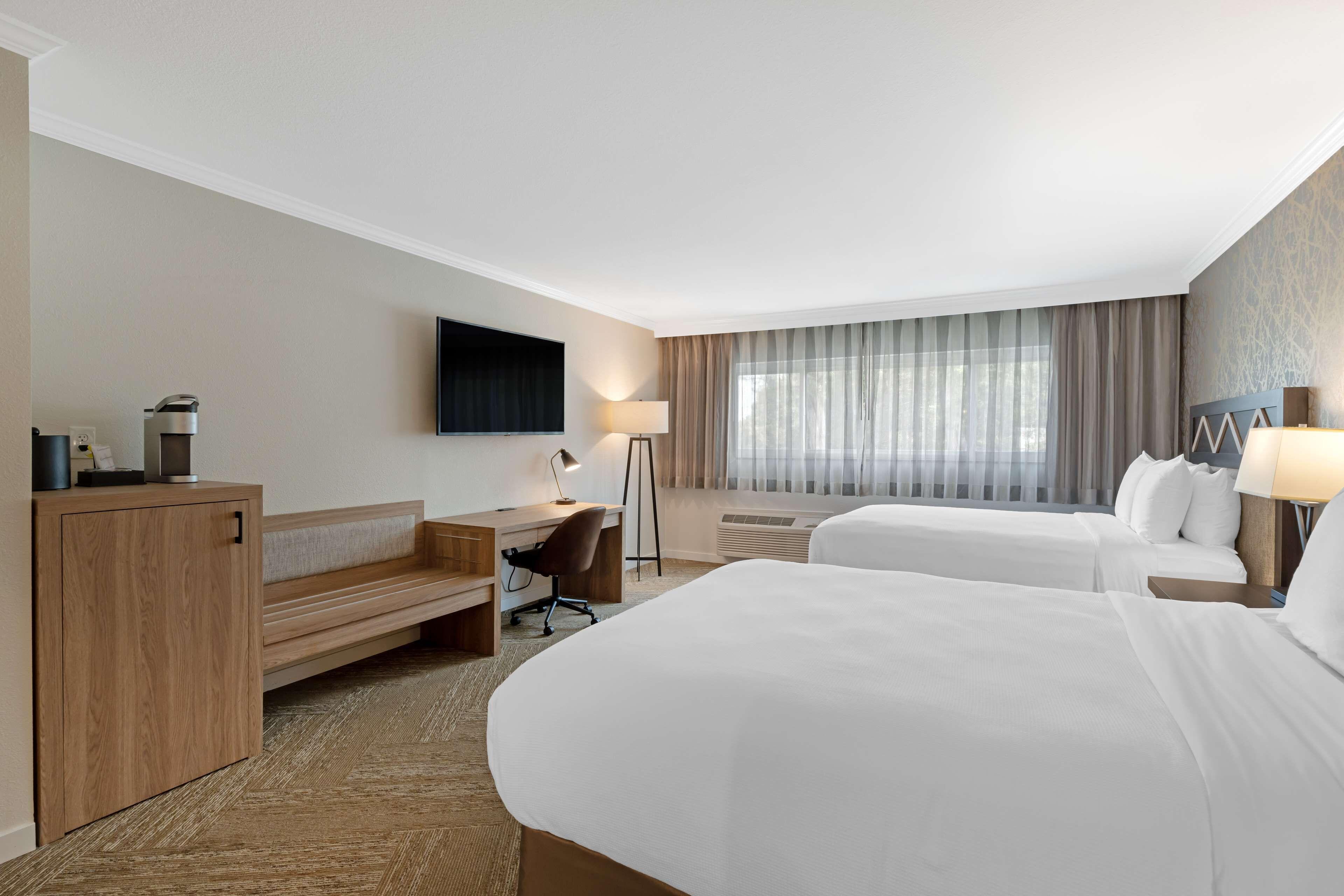 Queen Room Two Queen Beds Walk Shower Interior Entrance or Non-Smoking