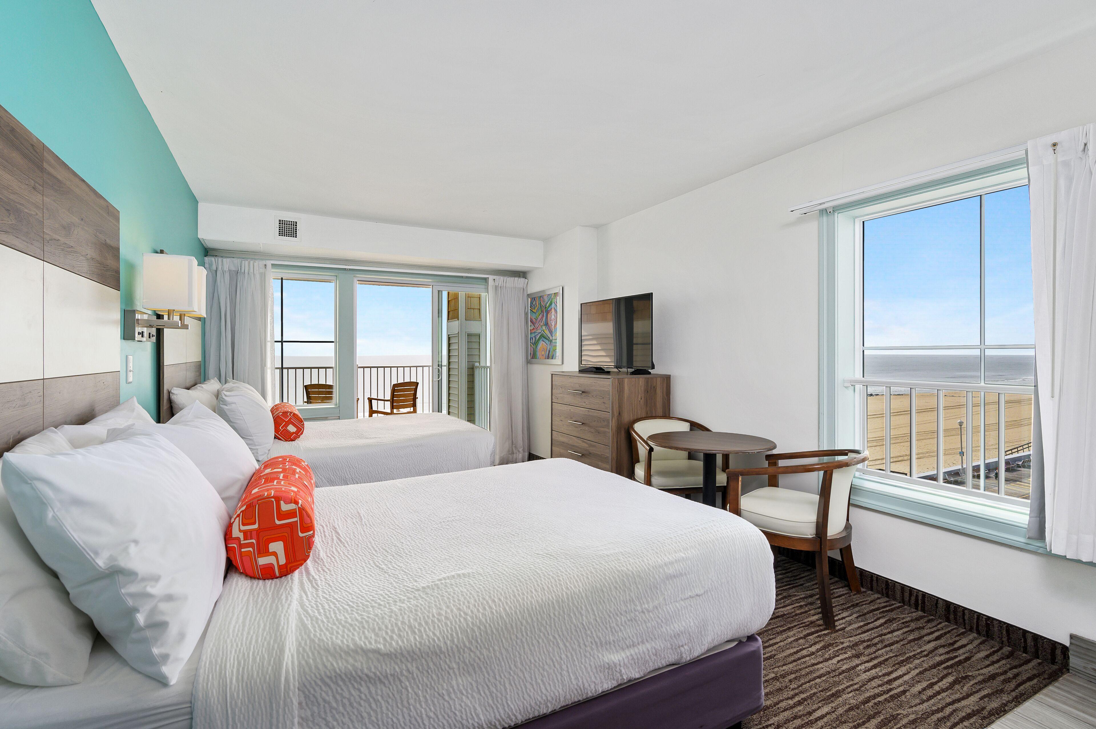 Ocean Front Room Balcony 2 Double Beds Kitchenette