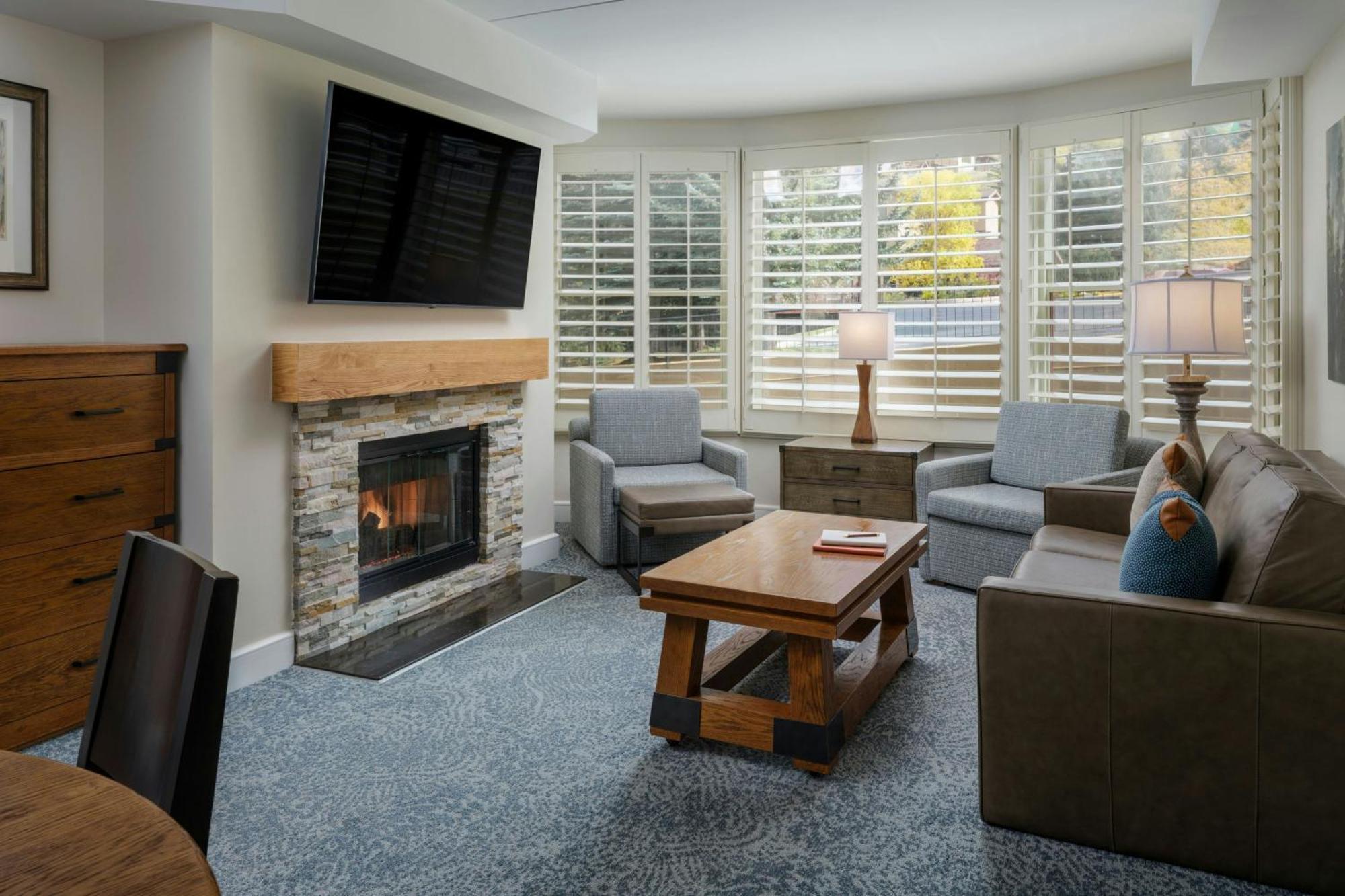 Two-Bedroom Villa Fireplace