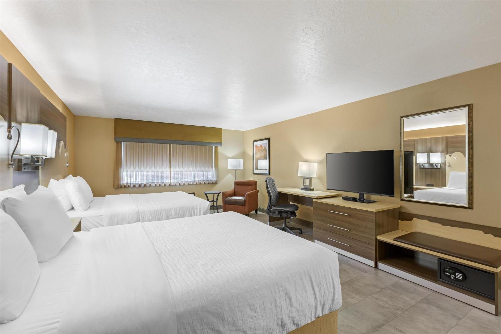 Queen Room Two Queen Beds Bath Tub Disability Access or Non-Smoking
