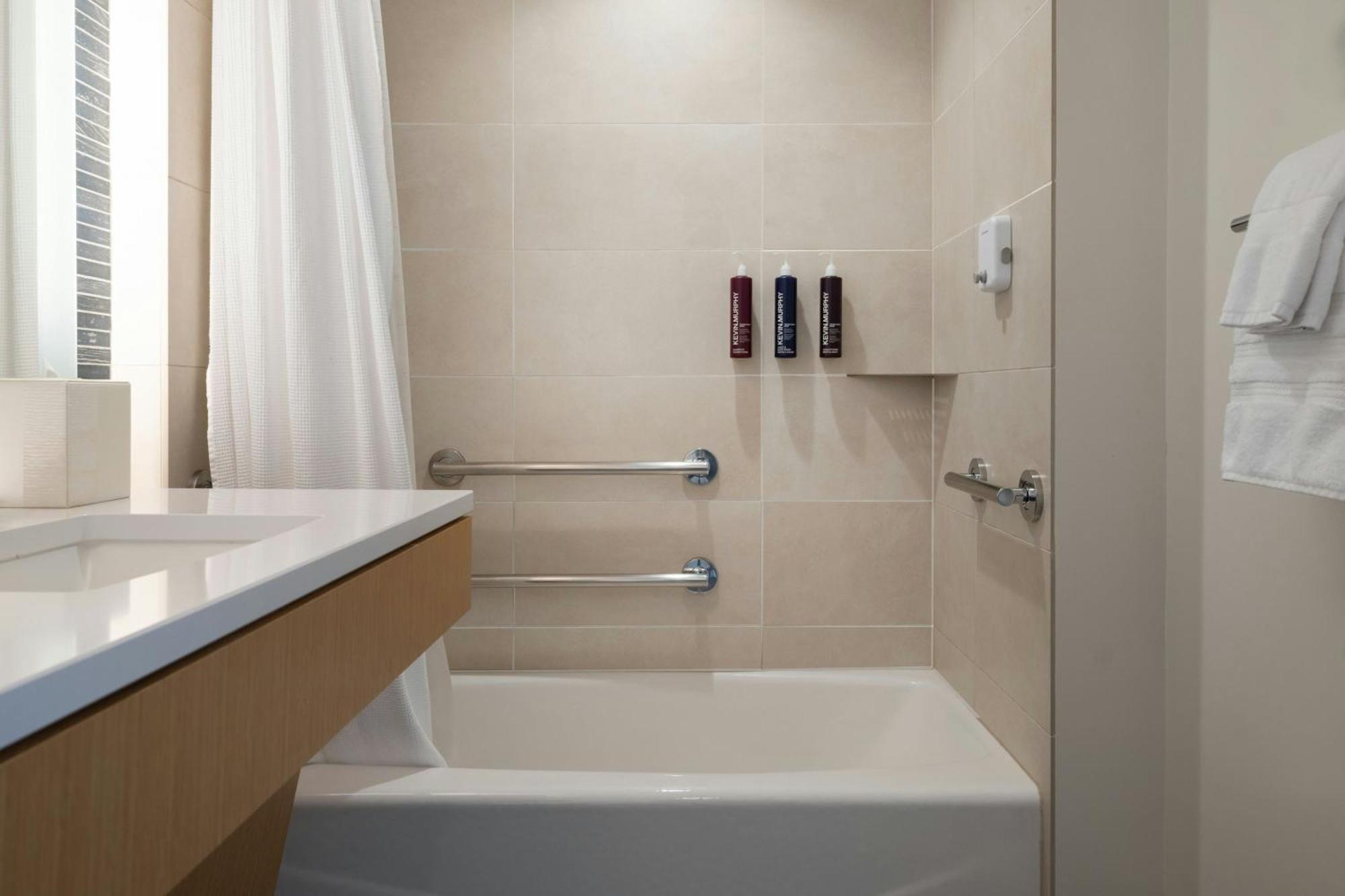 One-Bedroom King Suite Sofa Bed Mountain View Mobility Accessible Tub