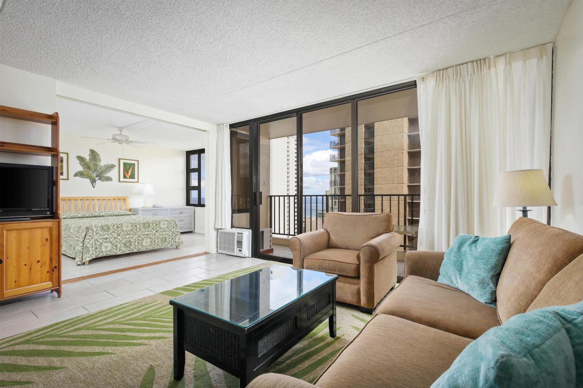 Apartament z 1 sypialnią i częściowym widokiem na ocean