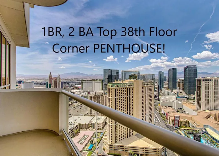 Mgm Signature Top Floor 1 Bedroom 2 Ba Penthouse With Balcony, Strip And Sphere Views Las Vegas