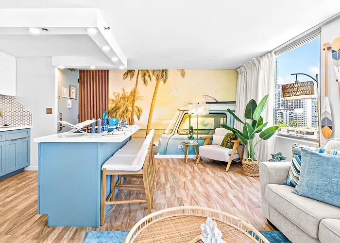 Luxury Waikiki Condo - 1Br King Suite, Full Kitchen, Rooftop Pool, 700Ft To Beach L Sea La Vie Honolulu