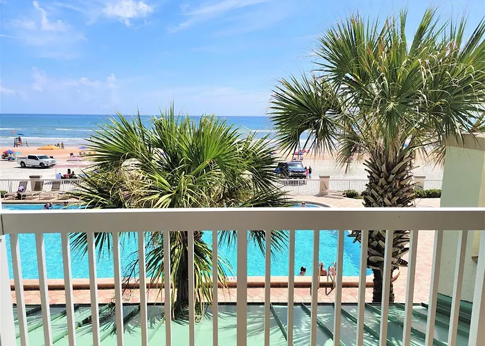 Beachfront Escape With Balcony, Views, And Comfort Daytona Beach